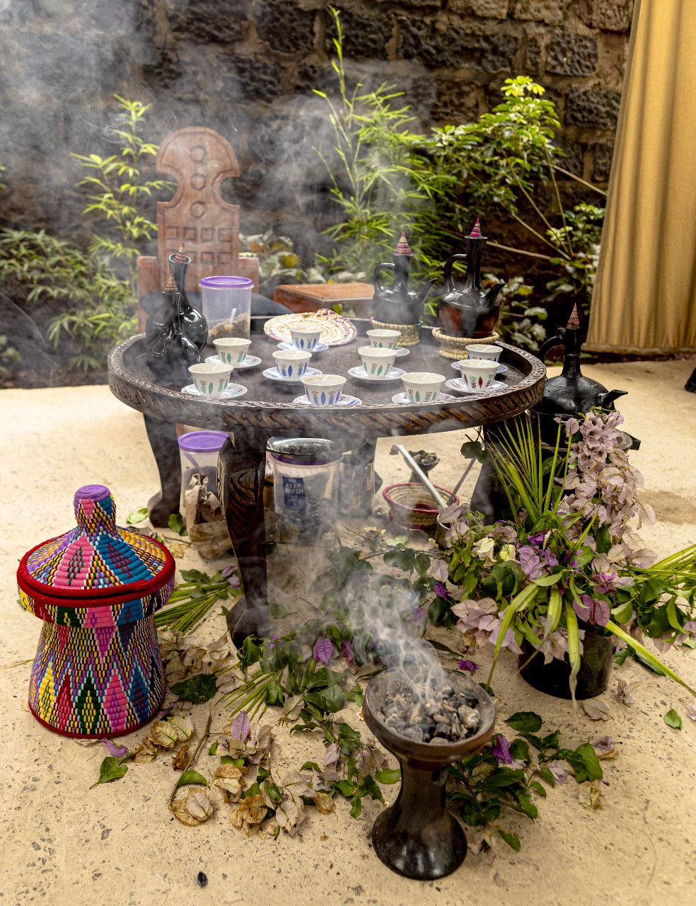 Traditional Ethiopian Coffee Ceremony